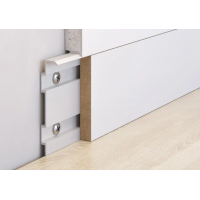 Плінтус алюмінієвий прихованого монтажу під вставку 60 мм (P-4-60M)