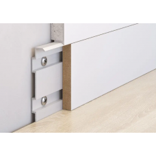 Плінтус алюмінієвий прихованого монтажу під вставку 60 мм (P-4-60M)