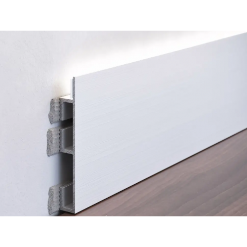 Плінтус - вставка універсальний алюмінієвий накладний з підсвічуванням LED 60 mm (P-5-60А)