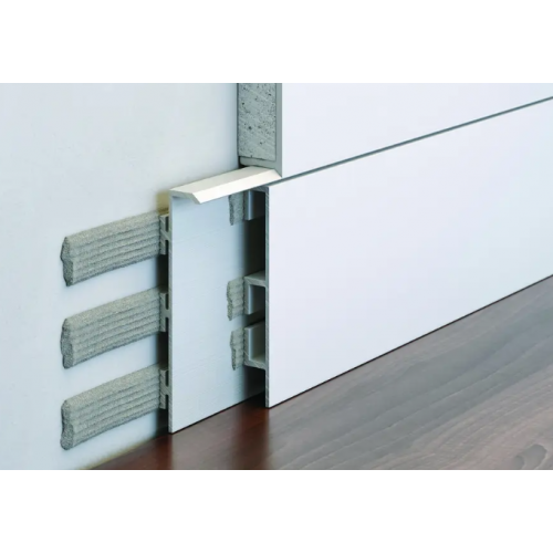 Плінтус - вставка універсальний алюмінієвий накладний з підсвічуванням LED 60 mm (P-5-60А)