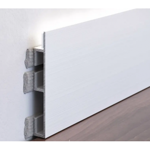 Плінтус - вставка універсальний алюмінієвий накладний з підсвічуванням LED 80 (P-5-80А)